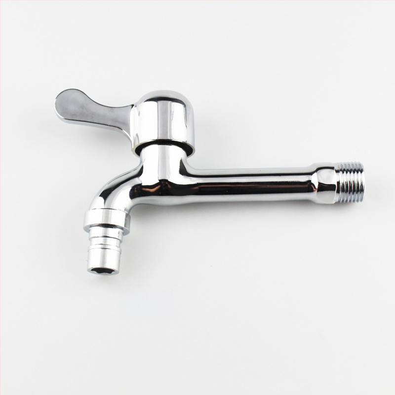 Rozšírený kohút na práčku do steny, dvojité použitie, zliatina zinku, 15 mm vstup, 20 mm sedadlo ventilu, 1,6 MPa