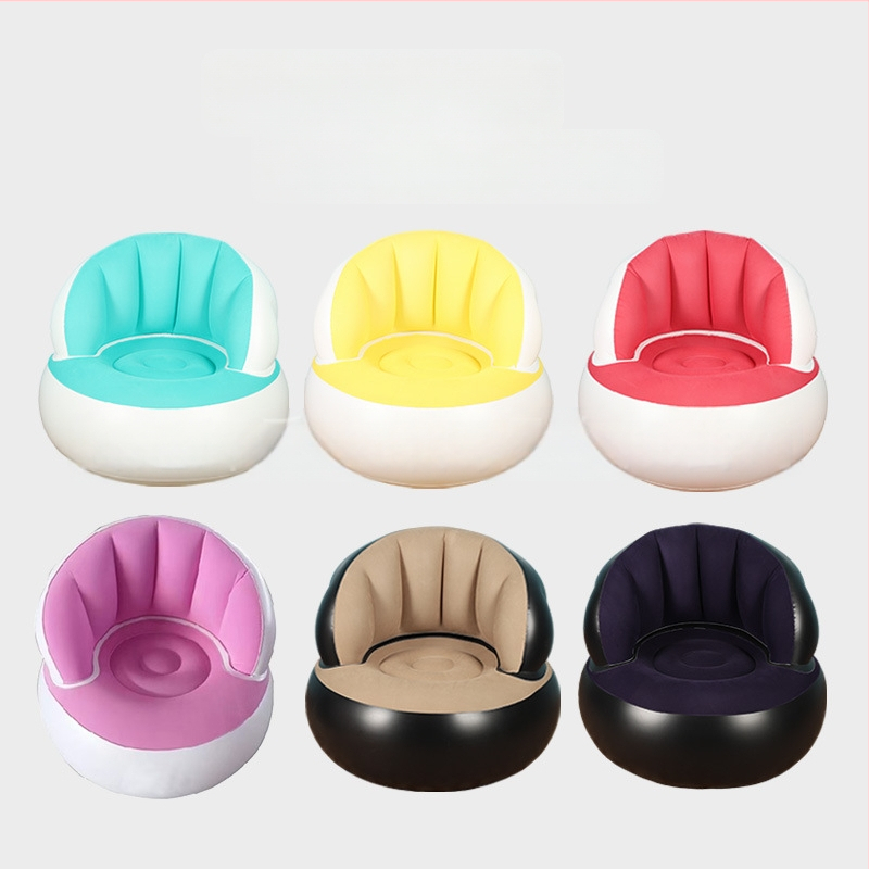 Nafukovacia jednosedová pohovka do kancelárie a domova, prenosná a skladacia pre vonkajšie použitie (PVC; 1 osoba; vzduchová pumpa; 1200)