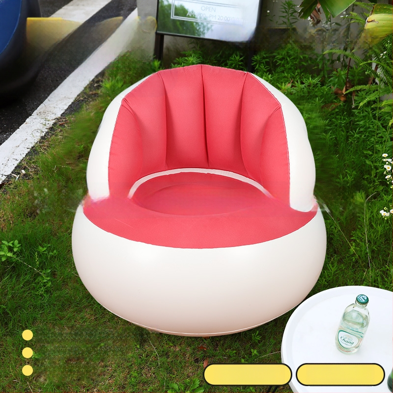 Nafukovacia jednosedová pohovka do kancelárie a domova, prenosná a skladacia pre vonkajšie použitie (PVC; 1 osoba; vzduchová pumpa; 1200)