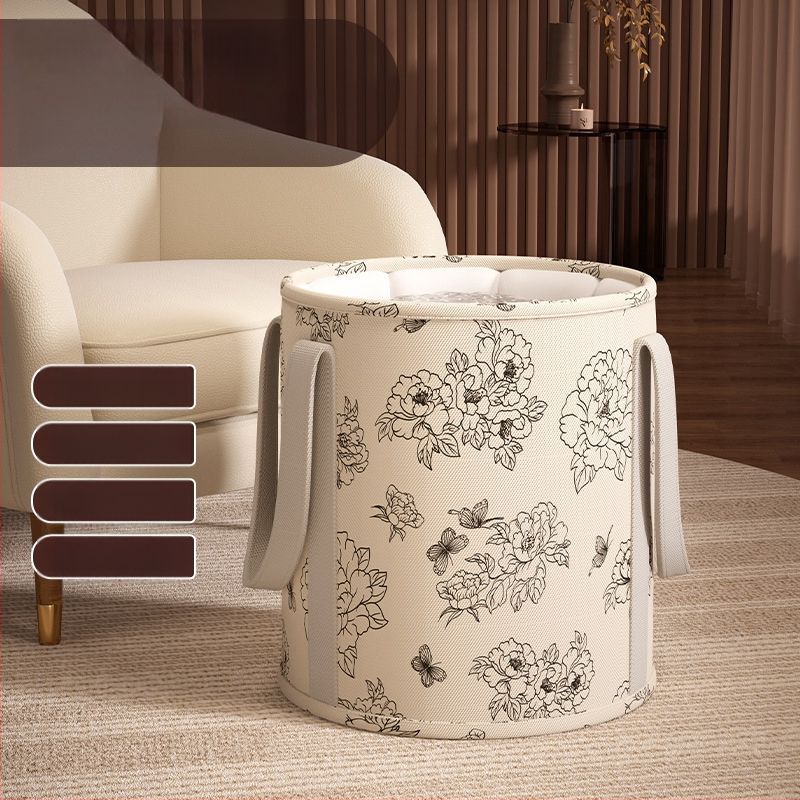 Skladaný hlboký kúpeľ na nohy s vekom, pre domácu potrebu, nepremokavá látka, hrubé steny, hladina vody nad 25 cm