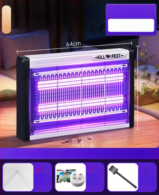 Nástenná LED lampa na komáre s prilákaním svetlom a elektrošokom, hliníková sieť, vhodná pre 61 m² a viac, 2-ročná záruka