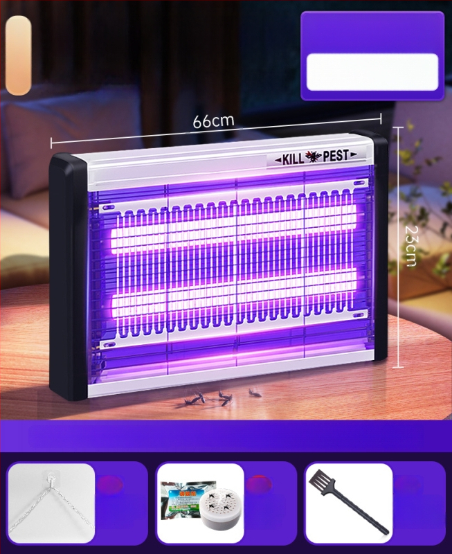 Nástenná LED lampa na komáre s prilákaním svetlom a elektrošokom, hliníková sieť, vhodná pre 61 m² a viac, 2-ročná záruka