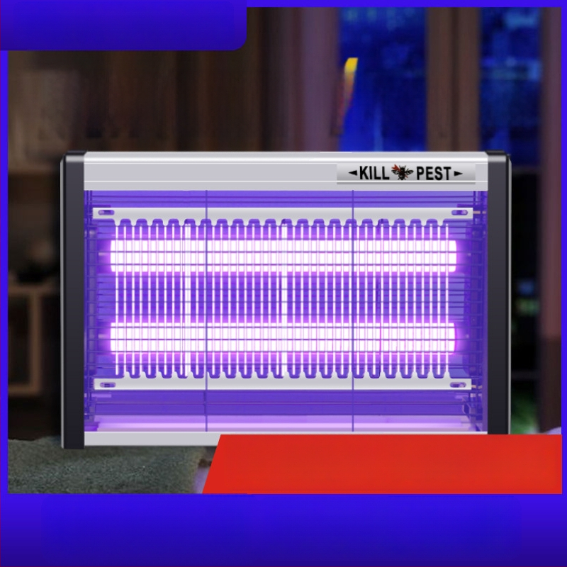 Nástenná LED lampa na komáre s prilákaním svetlom a elektrošokom, hliníková sieť, vhodná pre 61 m² a viac, 2-ročná záruka