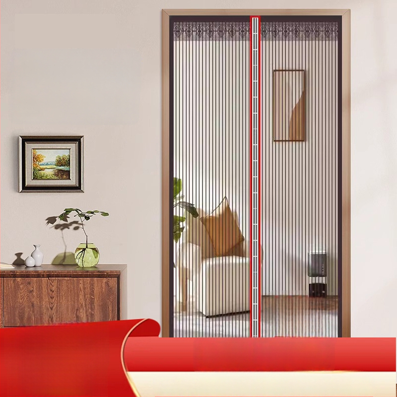 Sieťová dverová záves do spálne, moderný minimalistický štýl, vzor rastlín