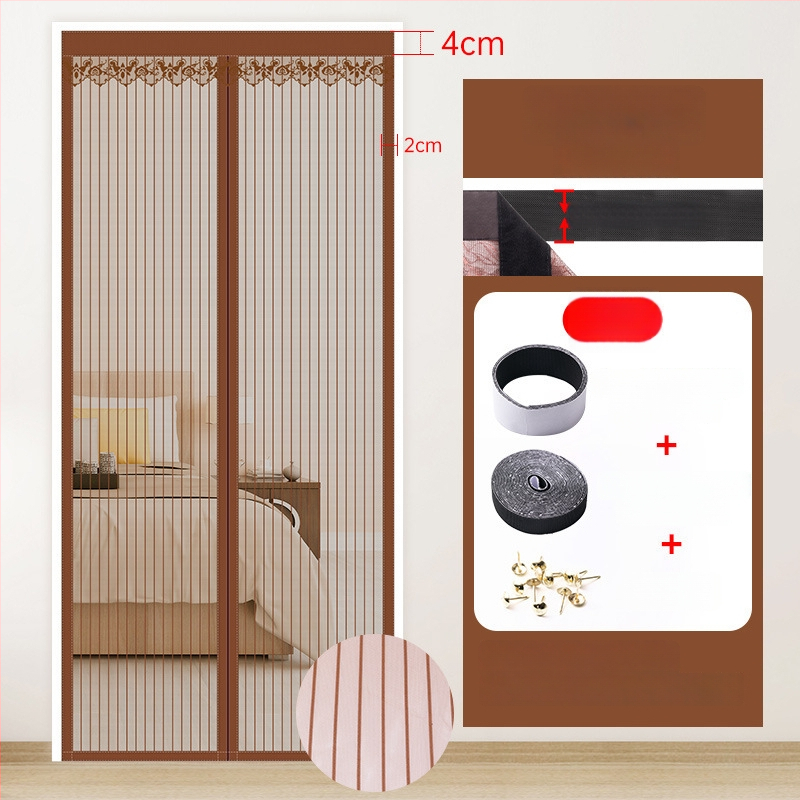 Sieťová dverová záves do spálne, moderný minimalistický štýl, vzor rastlín