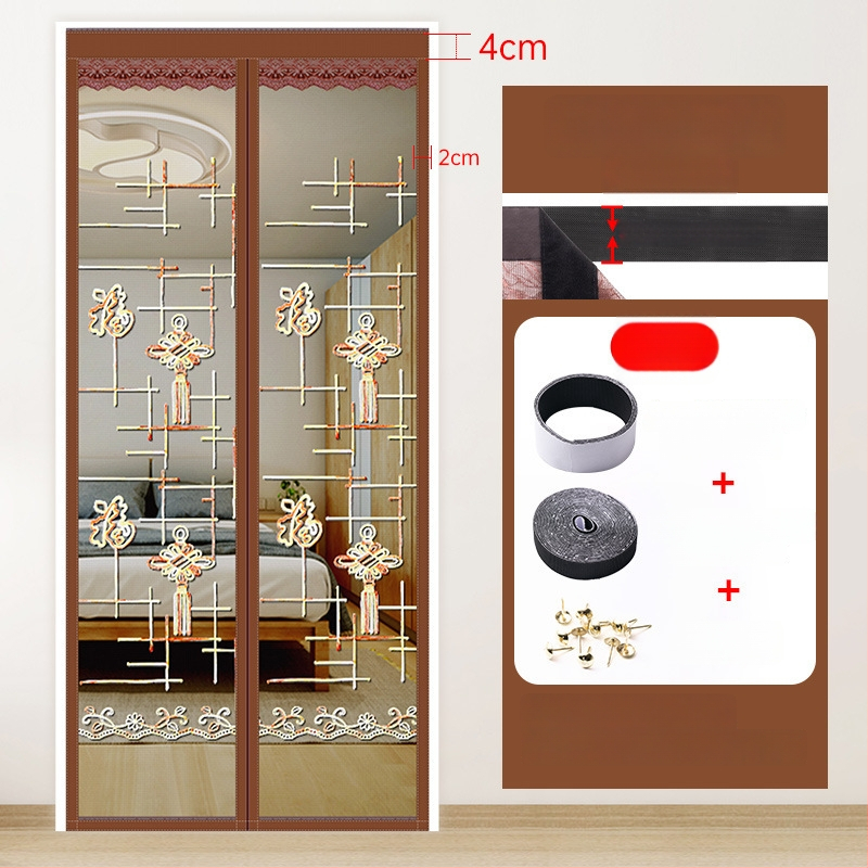 Sieťová dverová záves do spálne, moderný minimalistický štýl, vzor rastlín