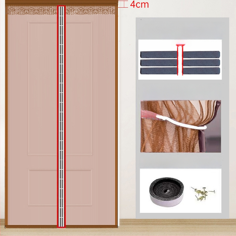 Sieťová dverová záves do spálne, moderný minimalistický štýl, vzor rastlín