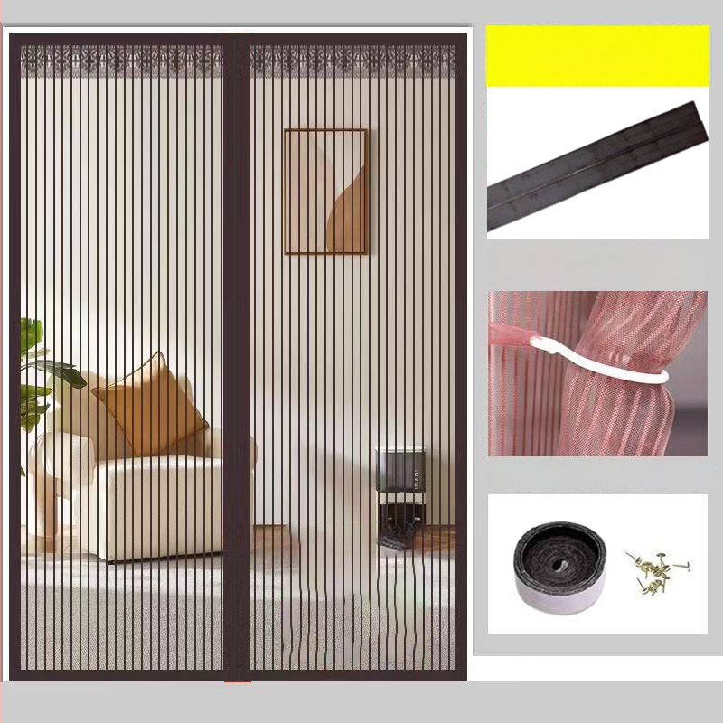 Sieťová dverová záves do spálne, moderný minimalistický štýl, vzor rastlín