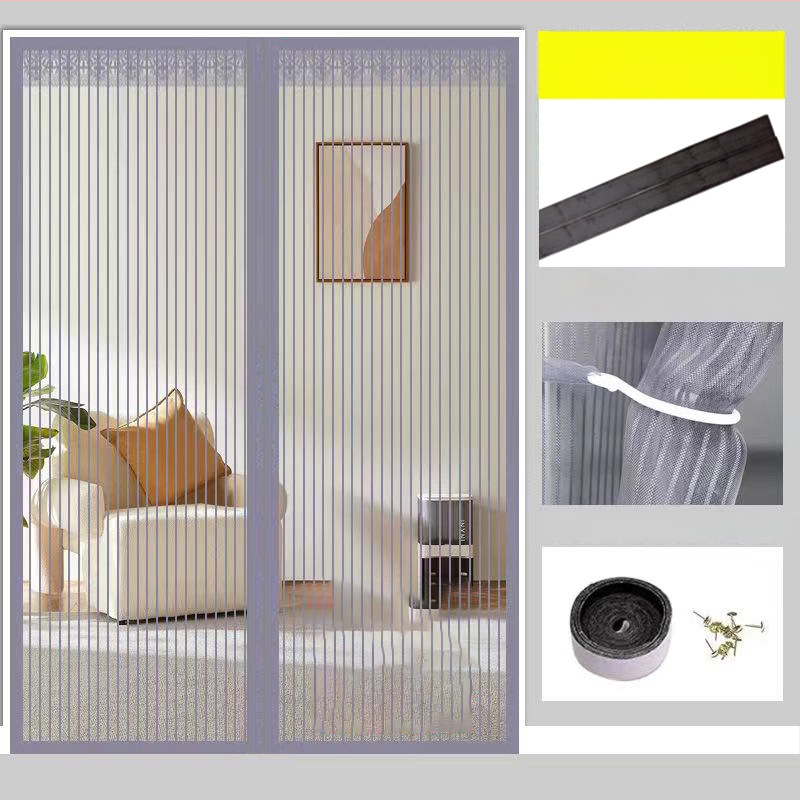 Sieťová dverová záves do spálne, moderný minimalistický štýl, vzor rastlín