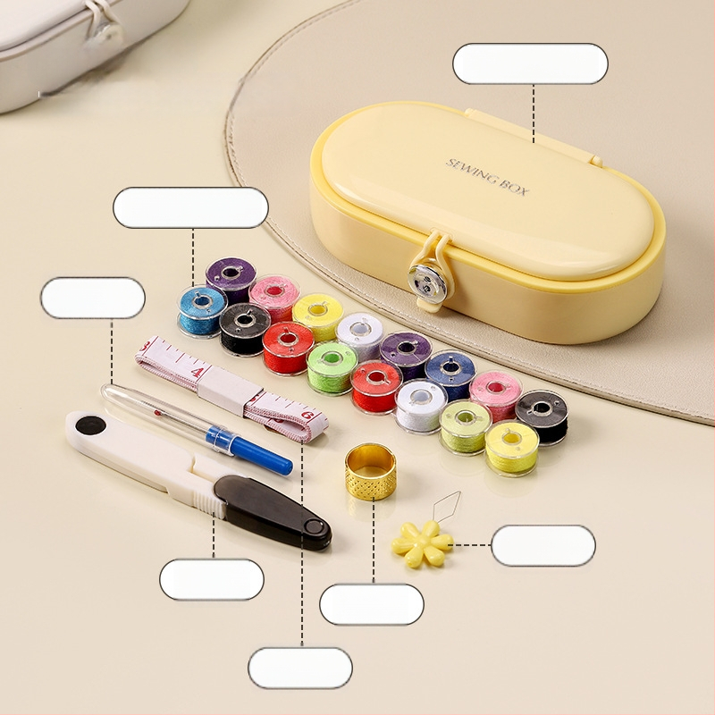 Magnetická krabička na ihly a niť, vlastnoručne navrhnutá, prenosný šijací set, plastová krabička, 144 kusov, ľahký luxusný štýl, prispôsobiteľné