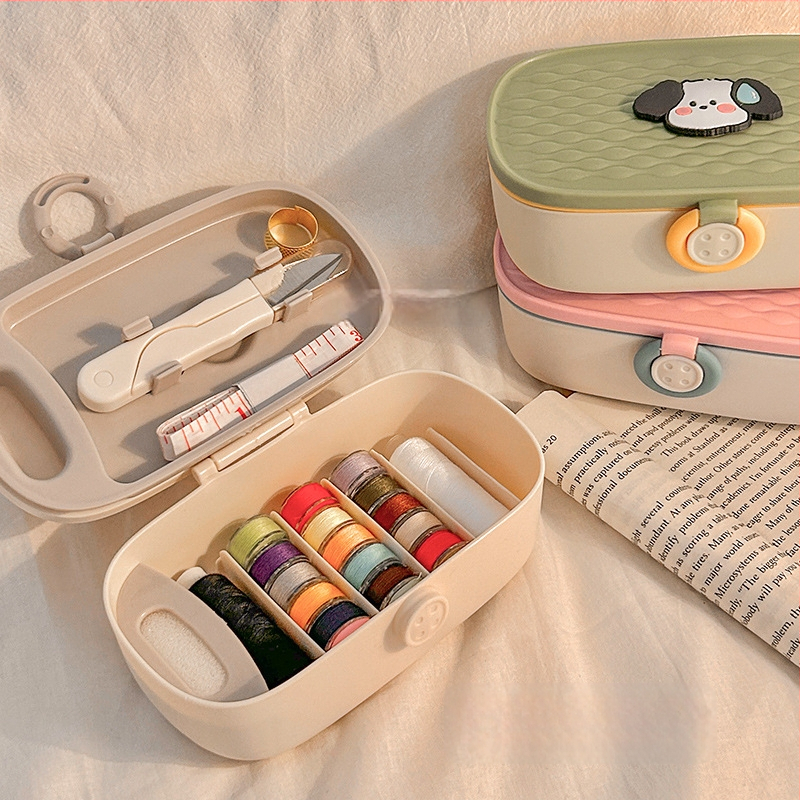 Šijací box, Prenášateľný vreckový dizajn, 12-dielny šijací set, jednoduchý štýl