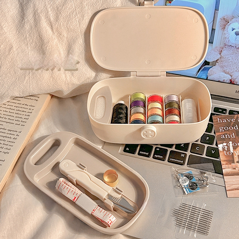 Šijací box, Prenášateľný vreckový dizajn, 12-dielny šijací set, jednoduchý štýl