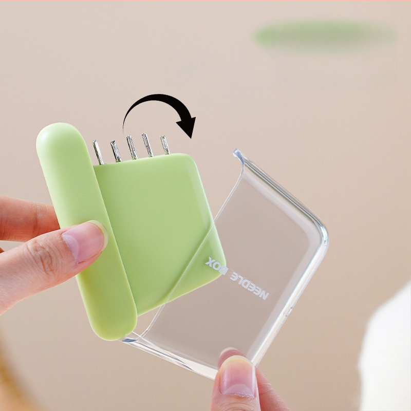 Prenosná vrecková magnetická škatuľka na ihly a šitie, séria ihlový balík, ABS + 60# oceľ, 220 kusov v krabici, hrubá hmotnosť 30 g