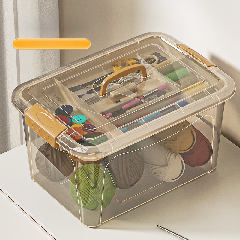 Box na ihly a niť, priehľadná, prenosná, viacúčelová (Materiál: Plast; Séria: Storage box; Obsah balenia: 20 ks; Kategória produktu: Šijací box; Spracovanie a prispôsobenie: Prispôsobiteľné)