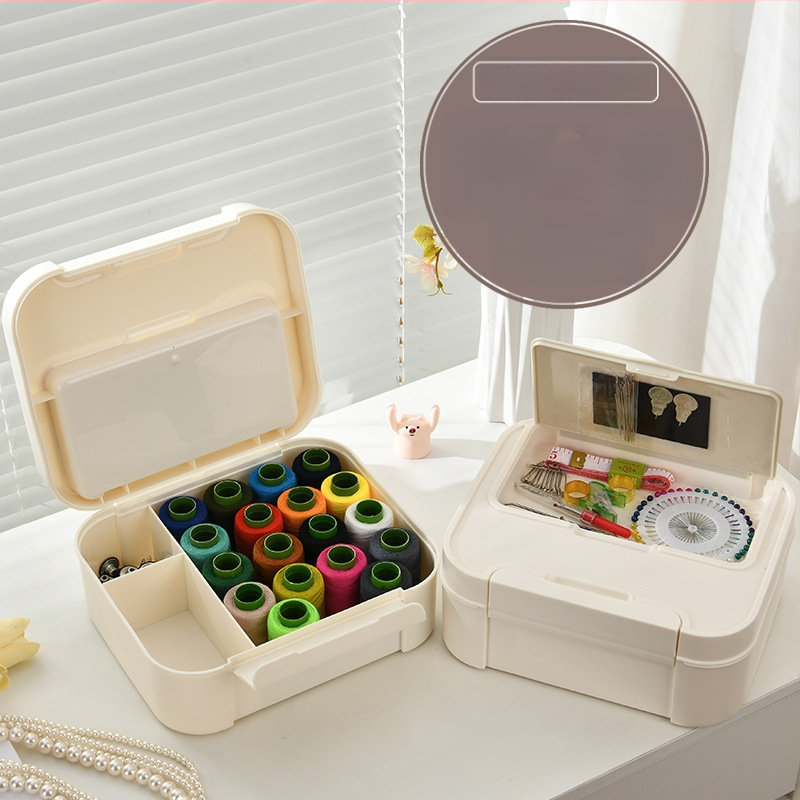 Plastový box na šitie – sada, séria balíkov s ihlami, veľká kapacita, minimalistický štýl, hmotnosť 1.874 kg