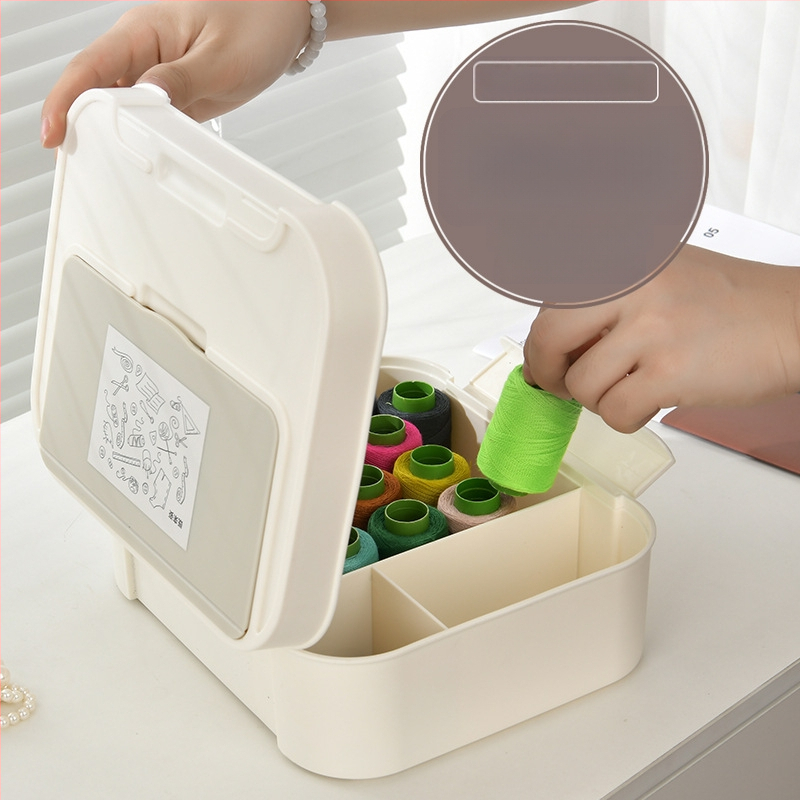 Plastový box na šitie – sada, séria balíkov s ihlami, veľká kapacita, minimalistický štýl, hmotnosť 1.874 kg