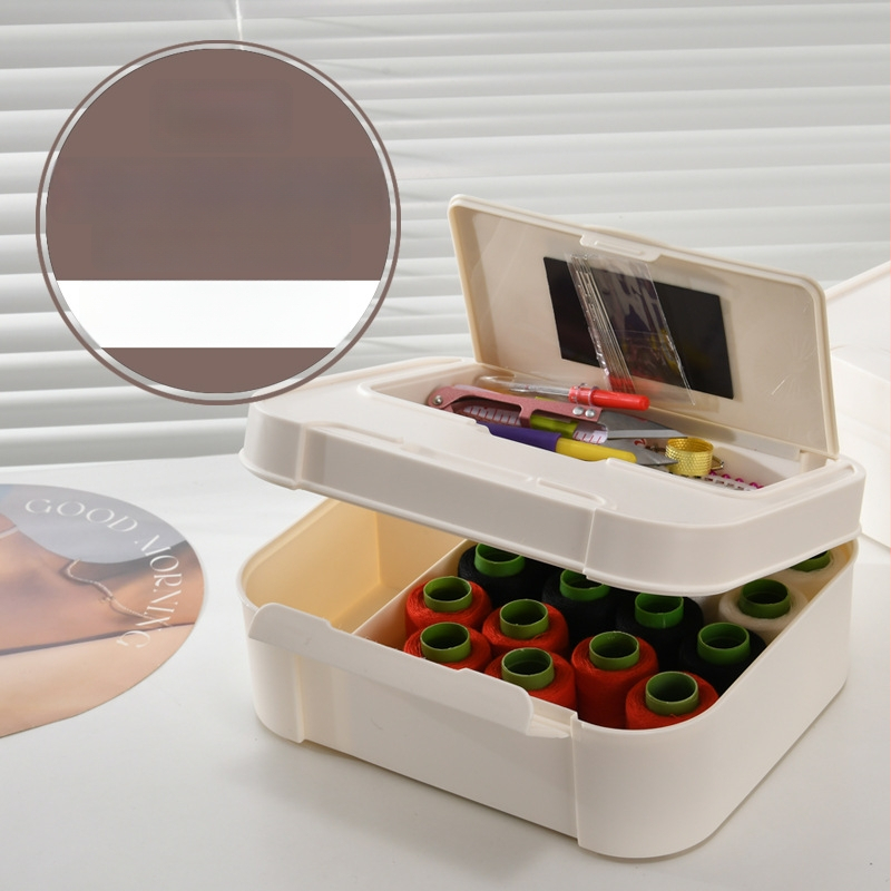 Plastový box na šitie – sada, séria balíkov s ihlami, veľká kapacita, minimalistický štýl, hmotnosť 1.874 kg
