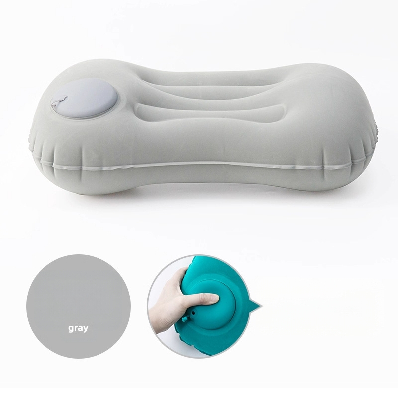 Nafukovací cestovný vankúš s oporou bedra, skladací, 122 g, hrubší vzdušný vankúš