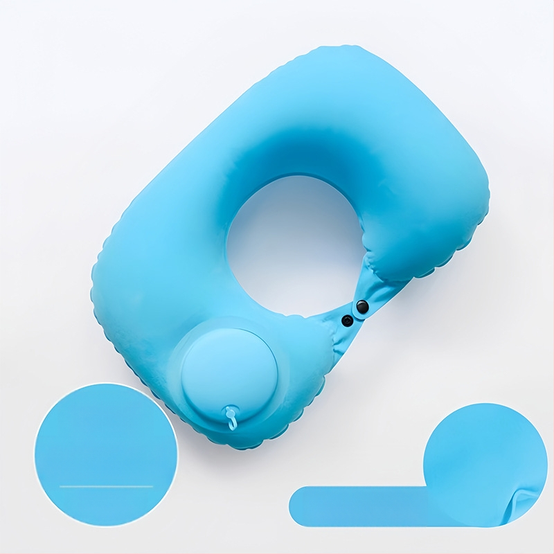 Nafukovací cestovný vankúš s oporou bedra, skladací, 122 g, hrubší vzdušný vankúš