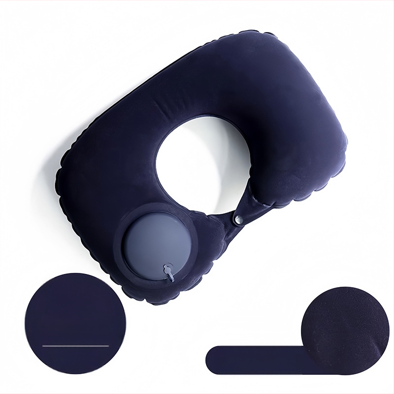 Nafukovací cestovný vankúš s oporou bedra, skladací, 122 g, hrubší vzdušný vankúš