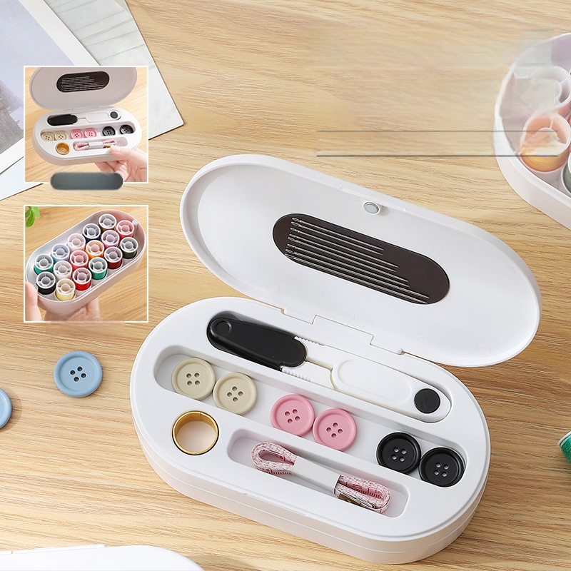  Magnetická kazeta na ihly a niť, prenosný vreckový štýl, sada 84 kusov, materiály: ABS, magnet, lepiaci magnetický list