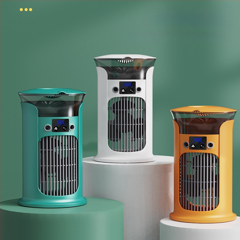 USB stolný chladič vzduchu s postrekom, 3-lopatkový DC kefový motor, 3 rýchlosti vetra, tichý chod <36 dB, 3.7V 5W