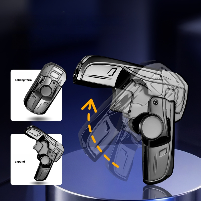 Butánový zapaľovač, odolný voči vetru, skladací gyroskopický dizajn, plastové telo, opakovane plniteľný