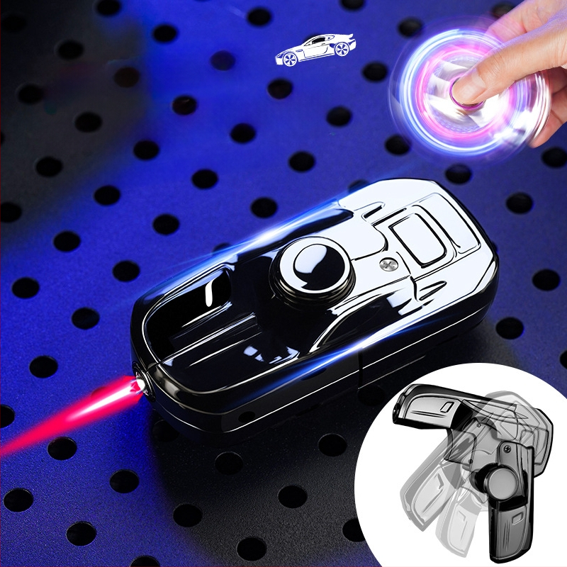 Butánový zapaľovač, odolný voči vetru, skladací gyroskopický dizajn, plastové telo, opakovane plniteľný