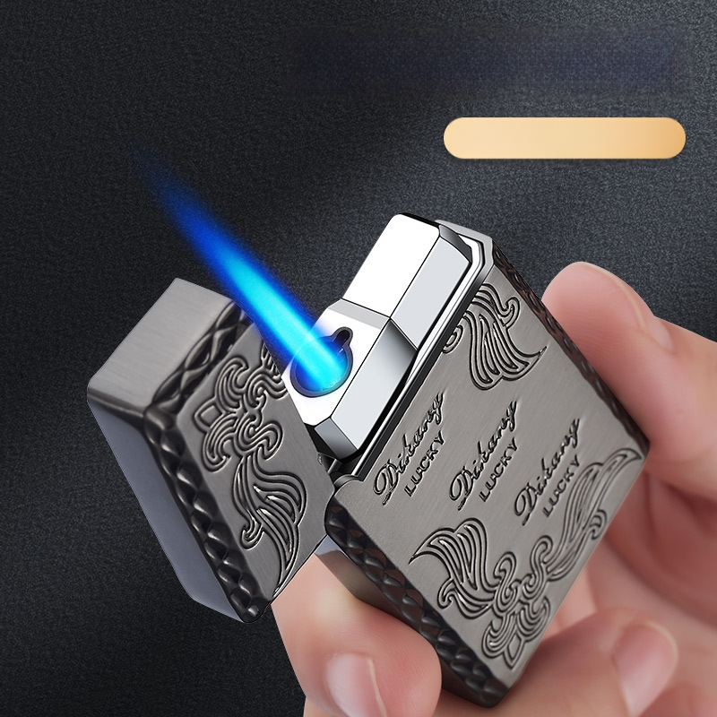 Kovový vetroodolný zapaľovač s butánovým palivom, tlačené logo, pôvod: Wenzhou