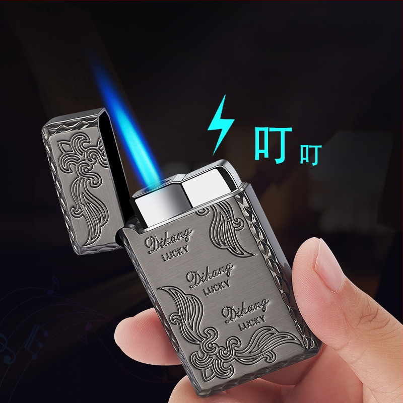 Kovový vetroodolný zapaľovač s butánovým palivom, tlačené logo, pôvod: Wenzhou