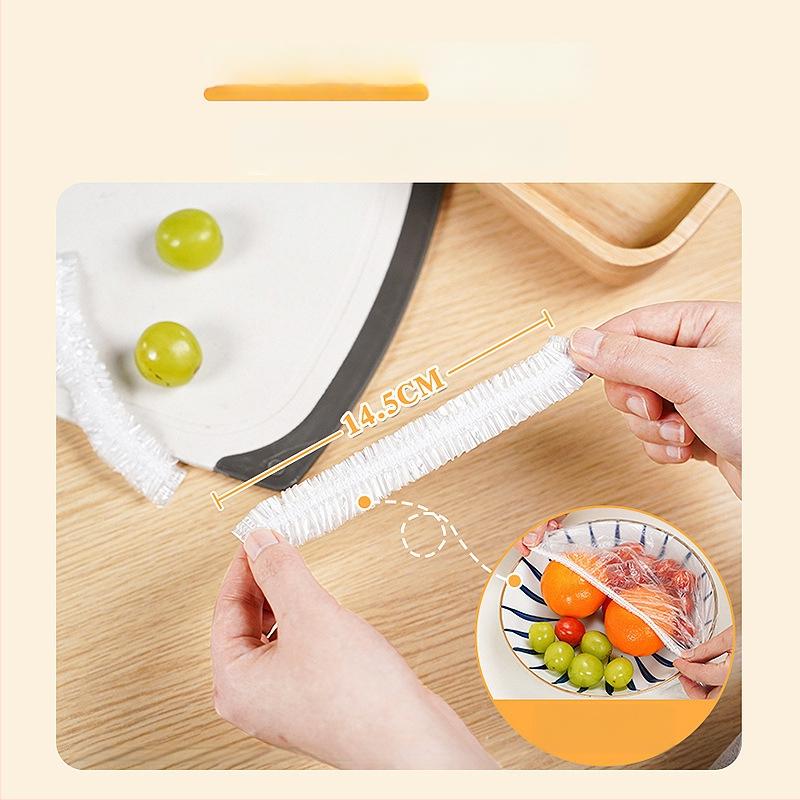 Miaojie Jednorázové PE kryt na potravinové fólie — proti zápachu, odolný voči vysokým teplotám, vhodný do chladničky