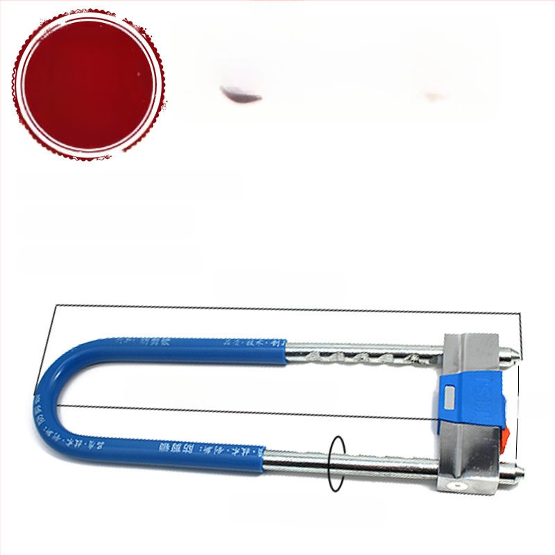 Zámka v tvare U na sklenené dvere, predĺžená, pre dvojité otvorenie posuvných dverí, proti krádeži, zliatina zinku, model 1, štýl nový čínsky štýl, vhodná do kancelárie a obchodu