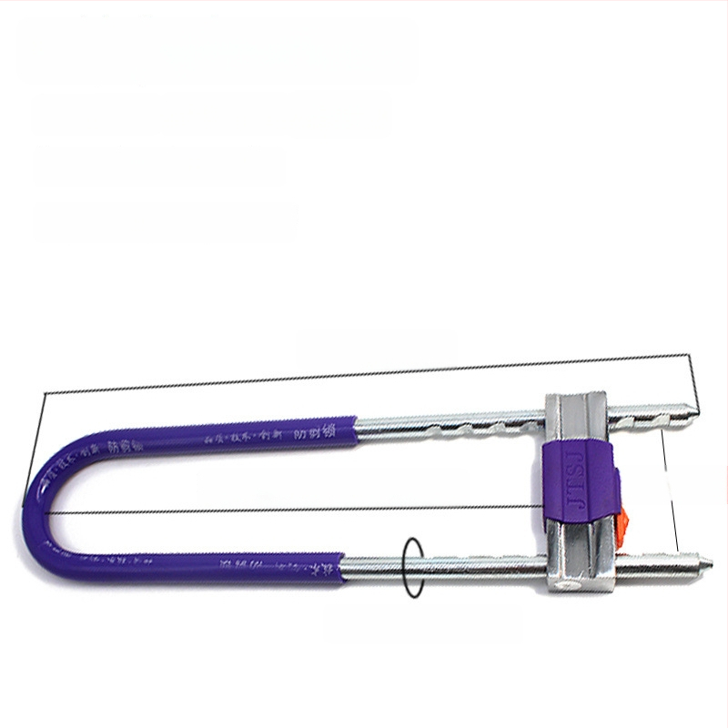 Zámka v tvare U na sklenené dvere, predĺžená, pre dvojité otvorenie posuvných dverí, proti krádeži, zliatina zinku, model 1, štýl nový čínsky štýl, vhodná do kancelárie a obchodu