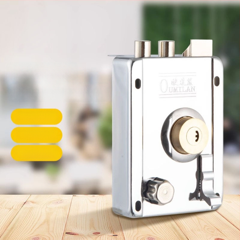 Mortise zámka s ochranou proti krádeži a proti vypáčeniu – nerezová oceľ, značka Shouli, pre domáce použitie, model JCJCJYWJMS-2021817-D