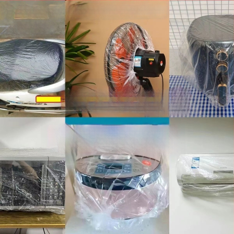 Jednorázový kryt proti prachu pre univerzálny typ kuchynskej fritézy, priehľadný materiál, elastický pás, dvojbalenie, odolný voči teplote -60°C až 140°C