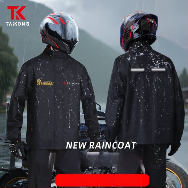 Rozdelený set dažďového plášťa na motocykel – PVC vrstva; hrubá tkanina Chunya