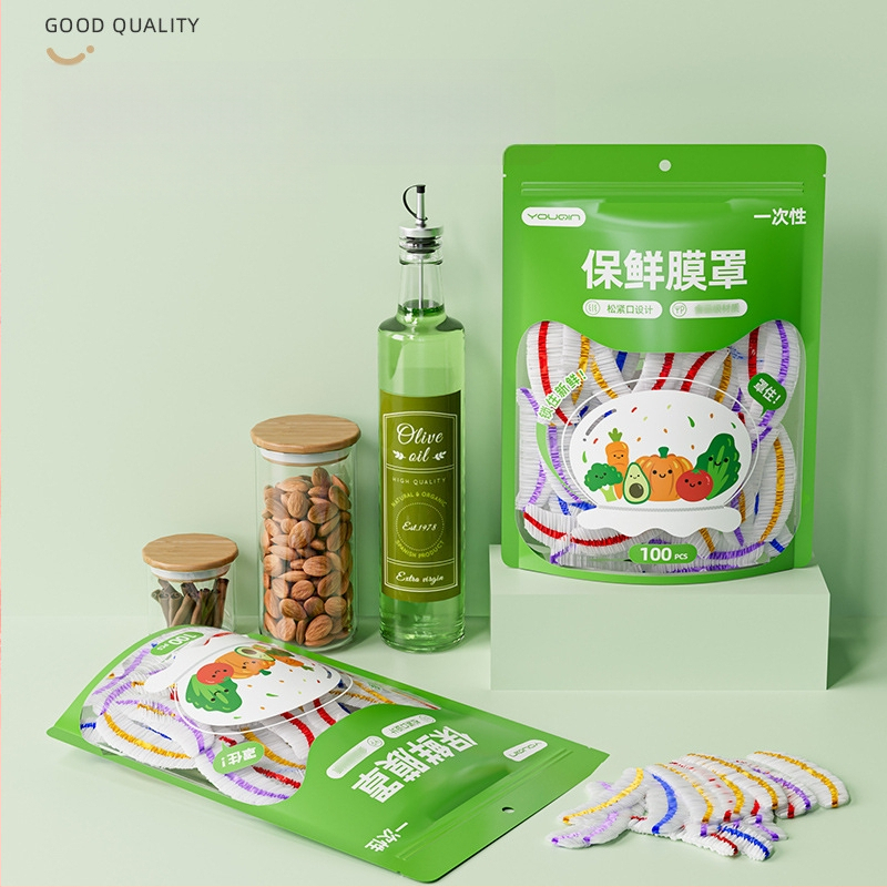 Jednorazový kryt z potravinárskej fólie pre misky, priehľadný, 1 ks, udržiava potraviny čerstvé