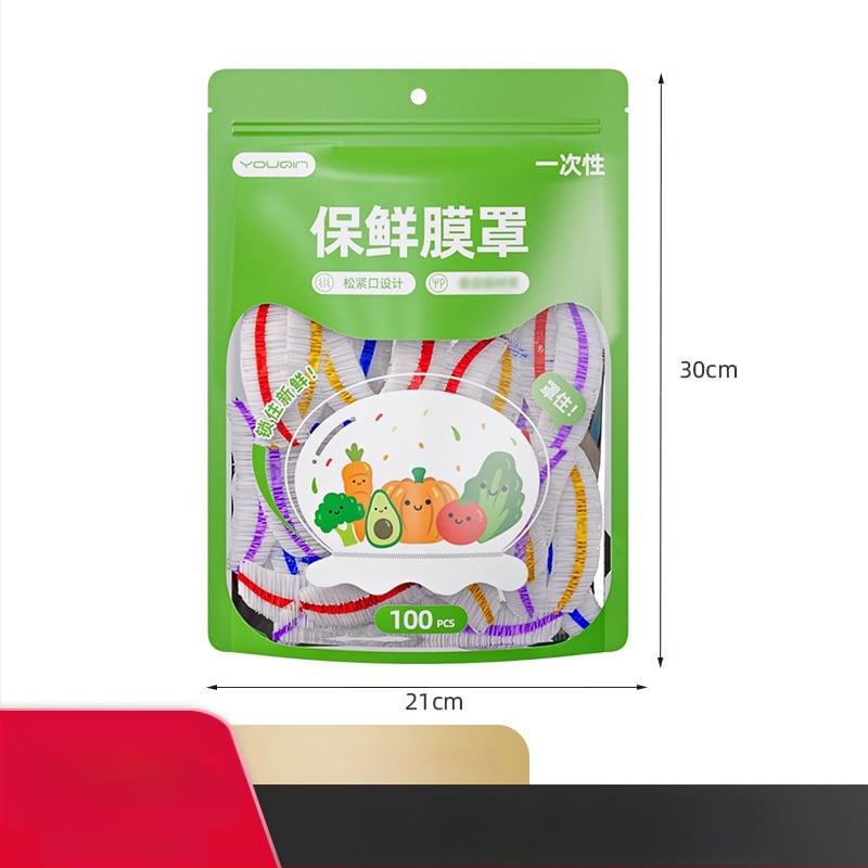 Jednorazový kryt z potravinárskej fólie pre misky, priehľadný, 1 ks, udržiava potraviny čerstvé