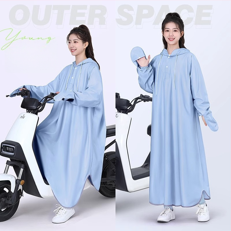 Nepremokavý pončó pre elektrické vozidlá a motocykle, PVC, hrubý, opakovane použiteľný