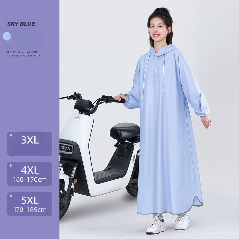 Nepremokavý pončó pre elektrické vozidlá a motocykle, PVC, hrubý, opakovane použiteľný