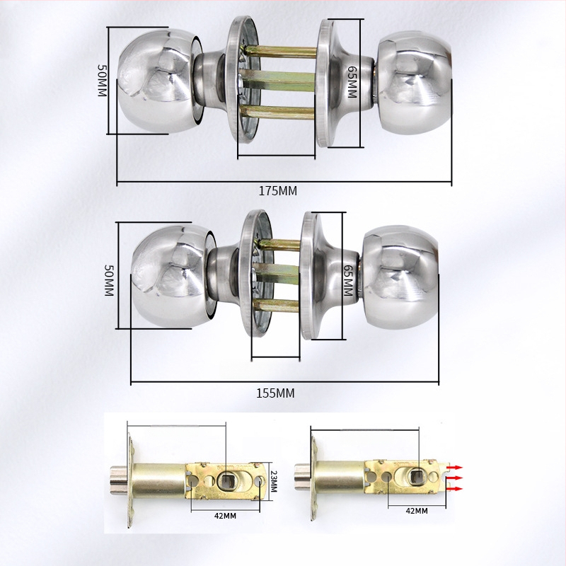 Gu Rui 588 Zámok na dvere z nerezovej ocele pre interiérové dvere