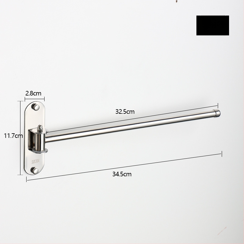 Držiak na uteráky z nehrdzavejúcej ocele, otočný, bez vŕtania, skladovací viacfunkčný, nosnosť 10 kg