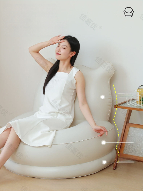 Ühe inimese jaoks mõeldud õhupadi-luodi sisseehitatud pumbaga, lisaks kõrge ja paks PVC pind, Jia Jia You