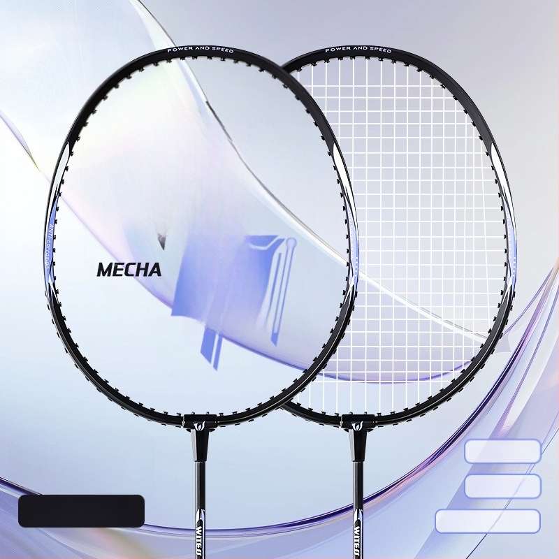 Witess bedmintonová raketa – rám z hliníkovej zliatiny, hmotnosť 95–100 g, úchyt G4, nylonové šnúry, rovný ťah – dvojdielna súprava na tréning