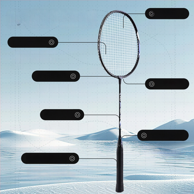 Witess bedmintonová raketa – rám z hliníkovej zliatiny, hmotnosť 95–100 g, úchyt G4, nylonové šnúry, rovný ťah – dvojdielna súprava na tréning