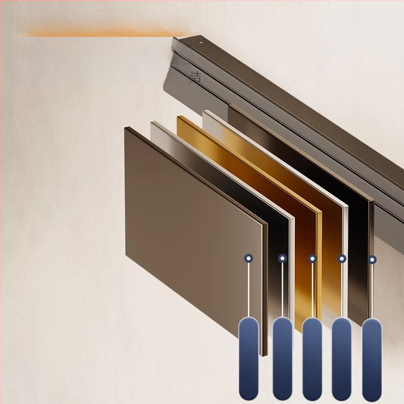 Držiak na uteráky s prisavkou, Space hliník, moderný minimalistický dizajn, antibakteriálny, jednovrstvový