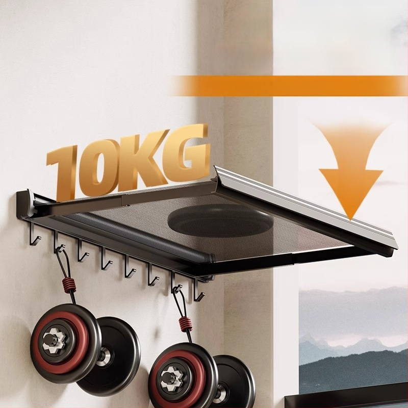 Držiak na uteráky s prisavkou, Space hliník, moderný minimalistický dizajn, antibakteriálny, jednovrstvový