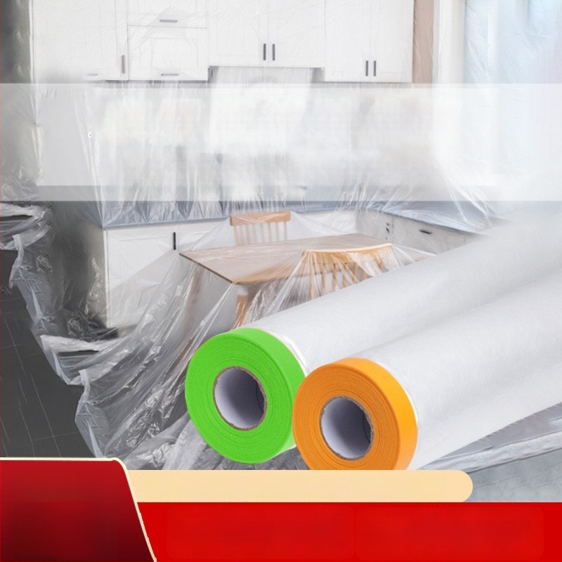 Prachotesný film na nábytok – séria Dustproof film, materiál: PE film + washi páska, hrúbka 60–70 μm, základný materiál: japonský papier, lepidlo na vodnej báze, priepustnosť 80%