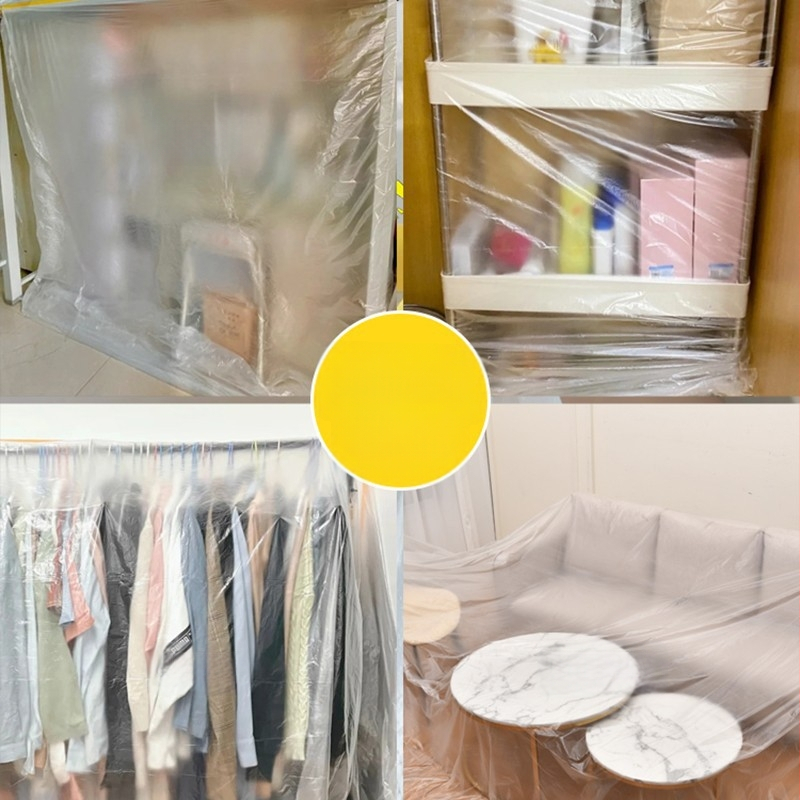 Prachotesný film na nábytok – séria Dustproof film, materiál: PE film + washi páska, hrúbka 60–70 μm, základný materiál: japonský papier, lepidlo na vodnej báze, priepustnosť 80%