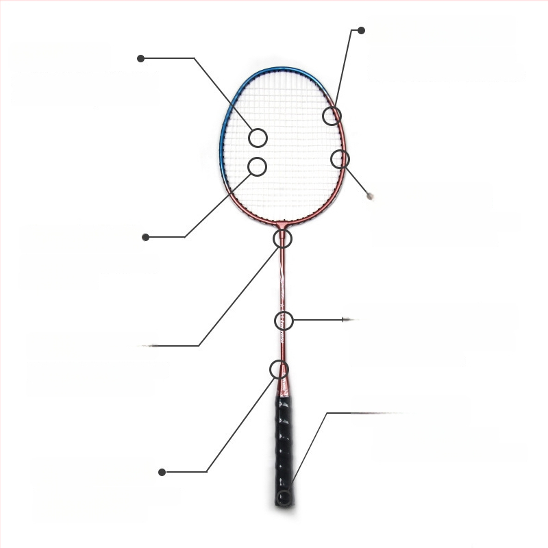 Rex 506 badminton raketa, 2 kusy, rám z ferroalloy, nylonové struny, hmotnosť 95-100 g, hrúbka rukoväte G4
